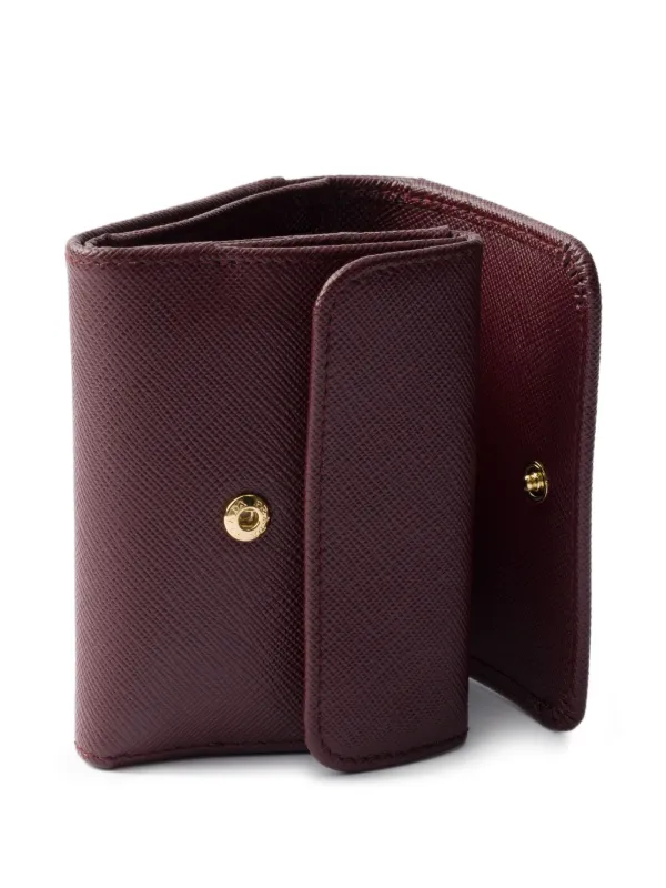 Prada Small Saffiano Leather Wallet | Red | FARFETCH ZA