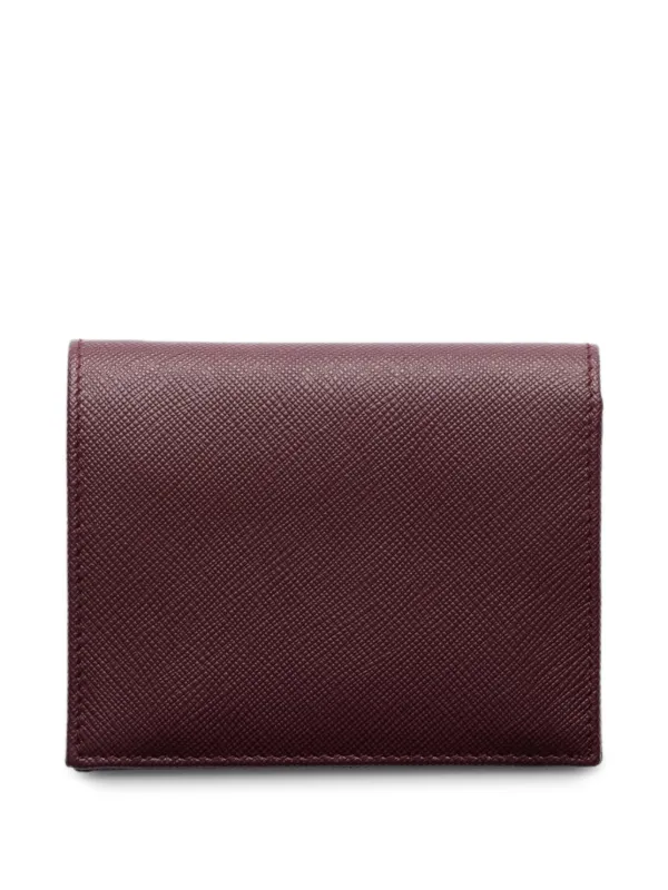 Prada Small Leather Wallet | Red | FARFETCH ZA