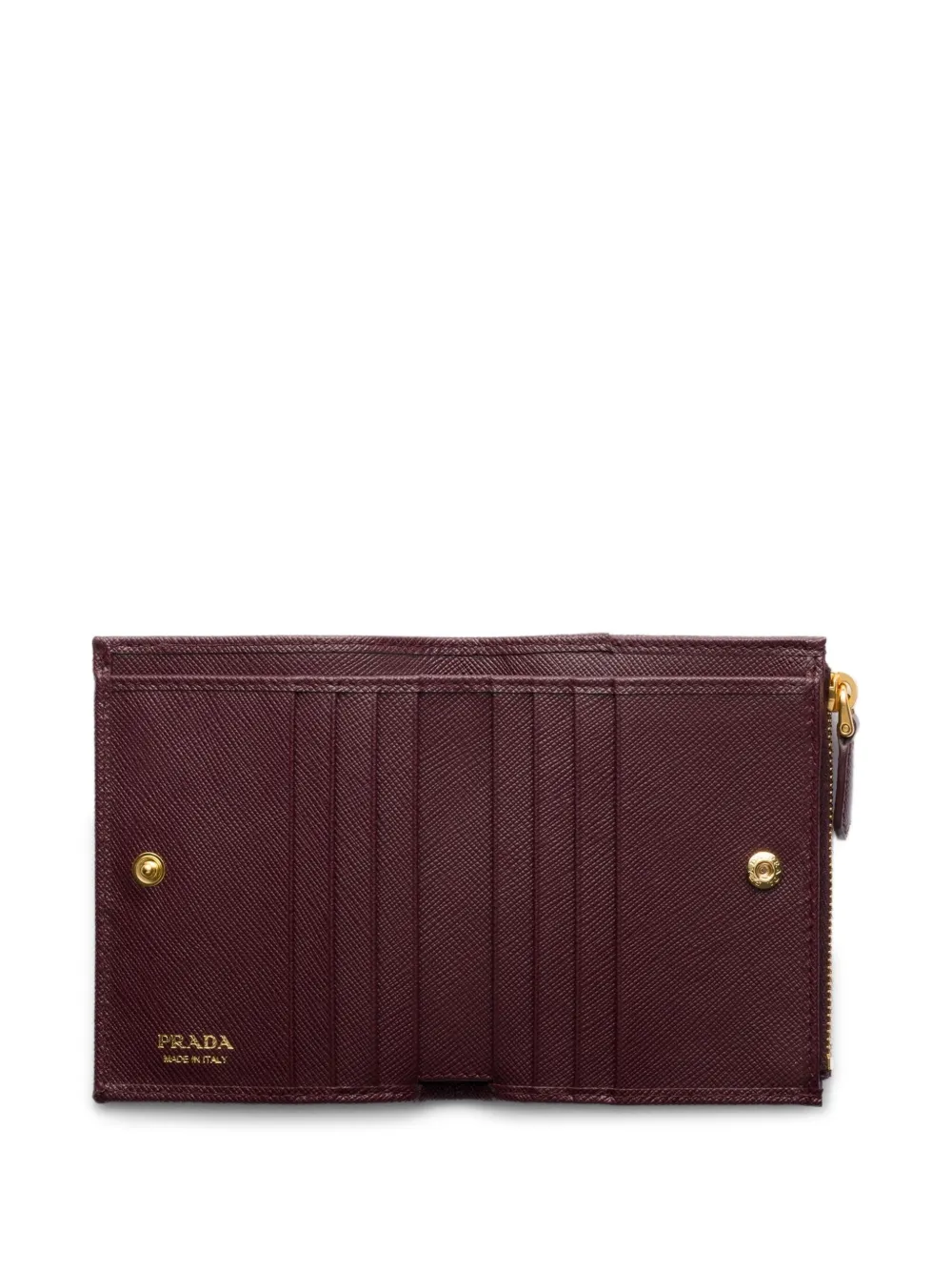 Prada Saffiano leren portemonnee Rood