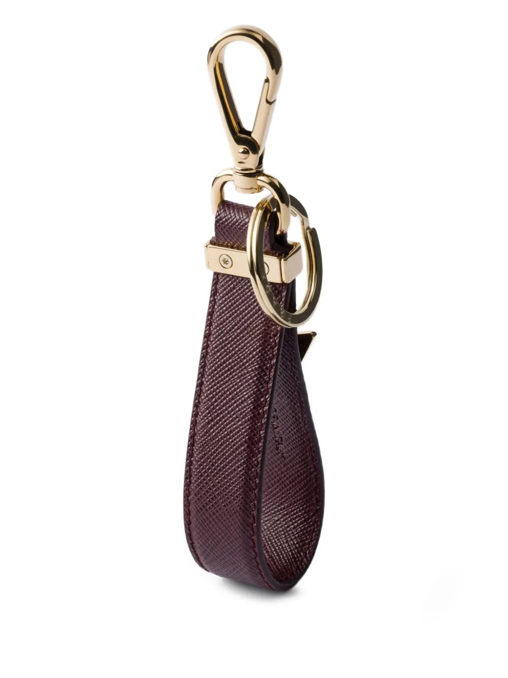 Prada Saffiano leren sleutelhanger met triangel logo | Accessoires | Image 2