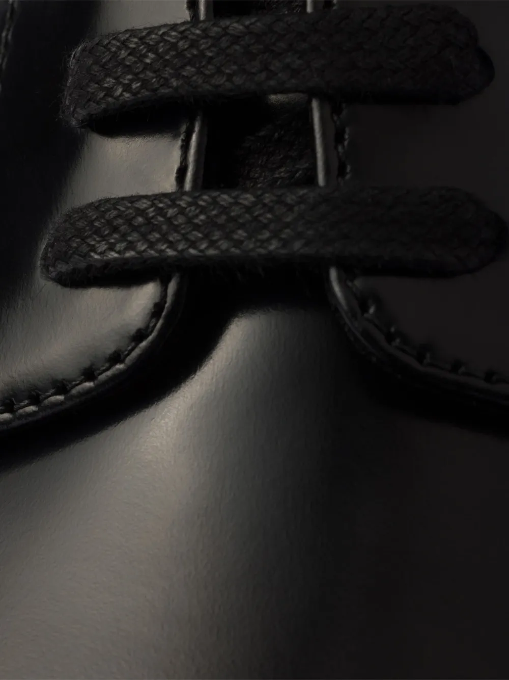 Prada leather lace-up shoes Black