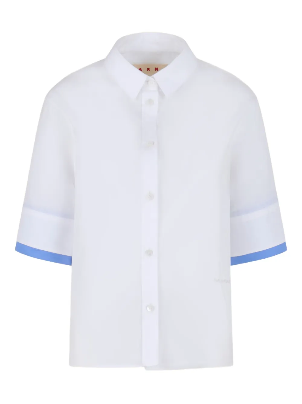 Marni contrasting-cuffs shirt | White | Image 1