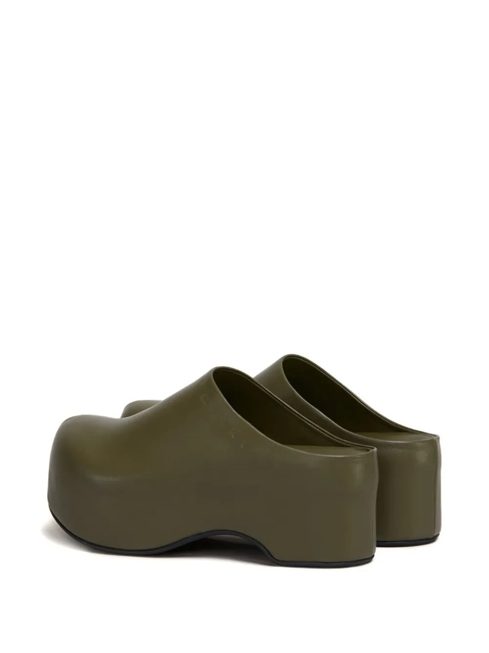 Marni leather platform sandals Green