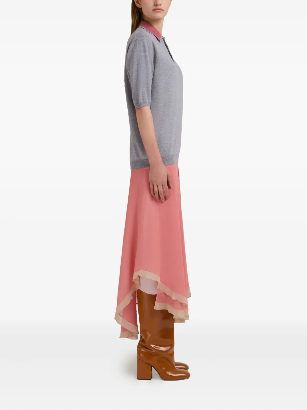 Marni Rok met ruches Roze