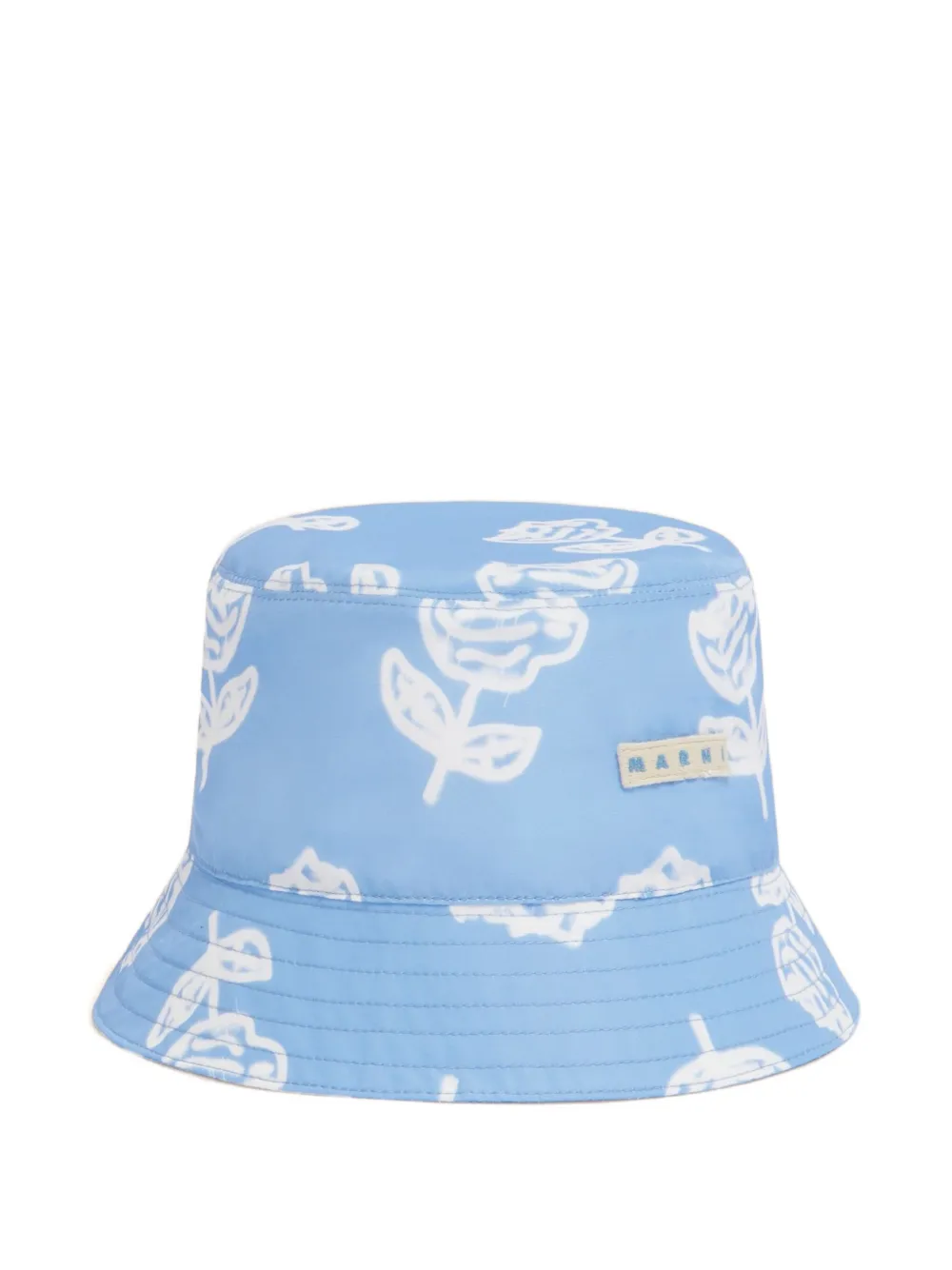 Marni Vissershoed met bloemenprint Blauw
