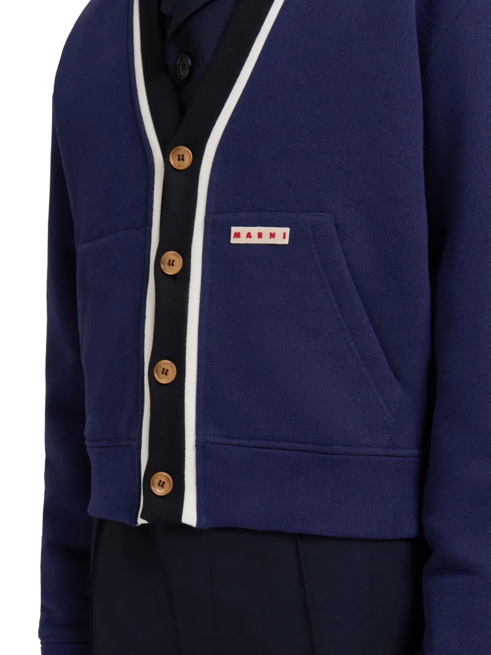 Marni Vest met contrasterende afwerking Blauw