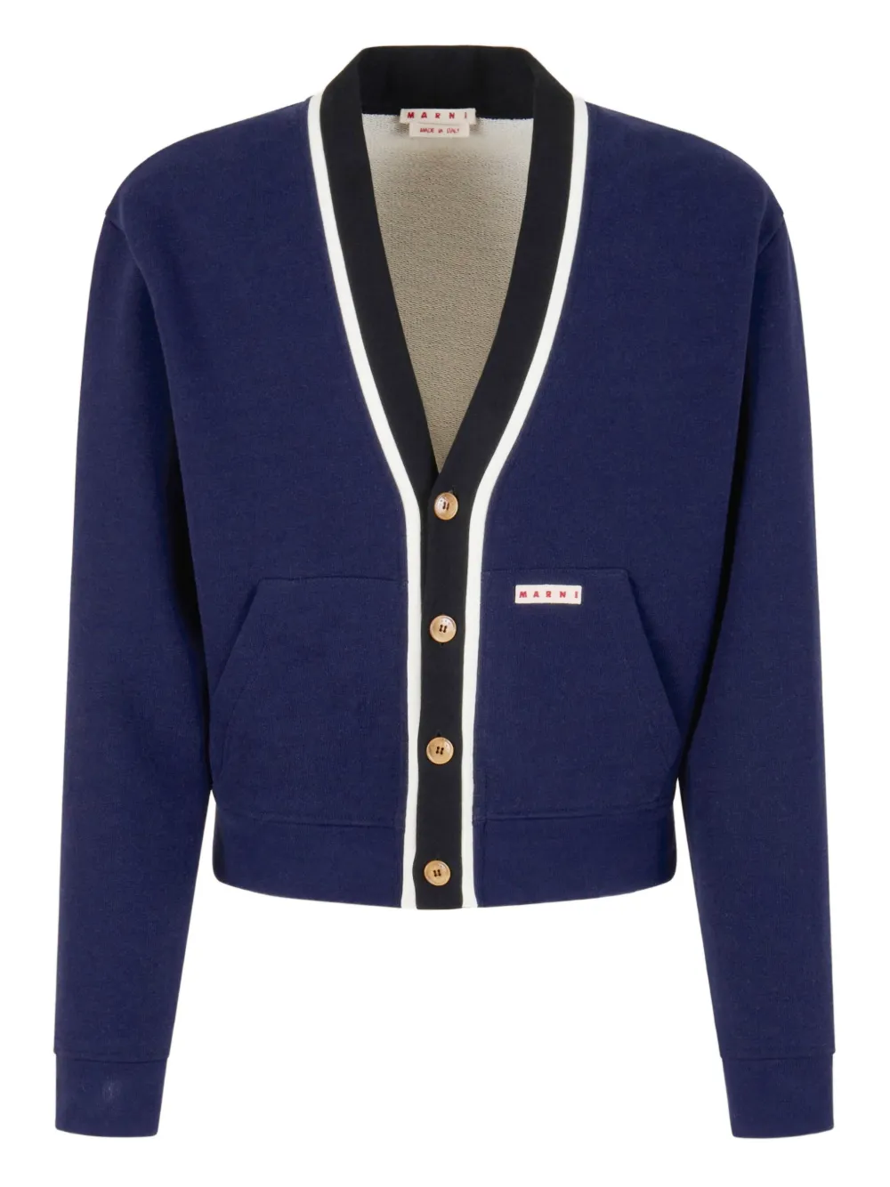 Marni Vest met contrasterende afwerking Blauw