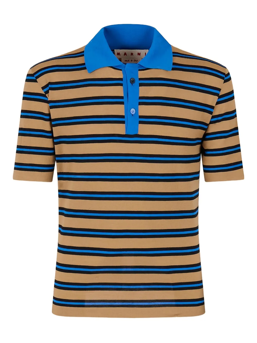 Marni playera tipo polo con rayas estampadas | marrón | Image 1