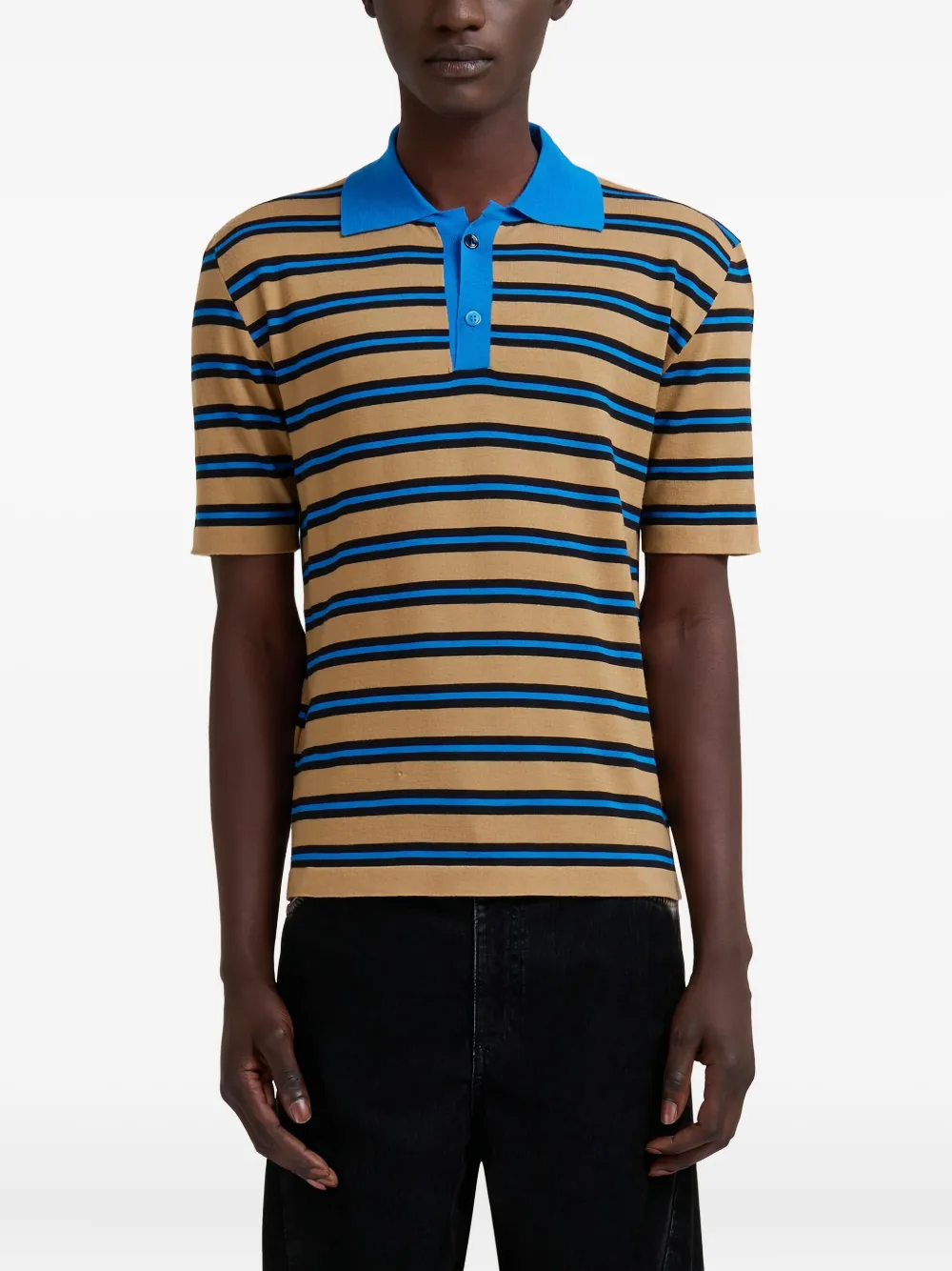 Marni Gestreept poloshirt Bruin