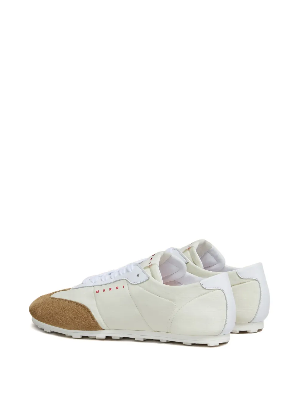 Marni Softy Soccer suede-detail leather sneakers White