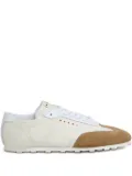 Marni Softy Soccer suede-detail leather sneakers - White