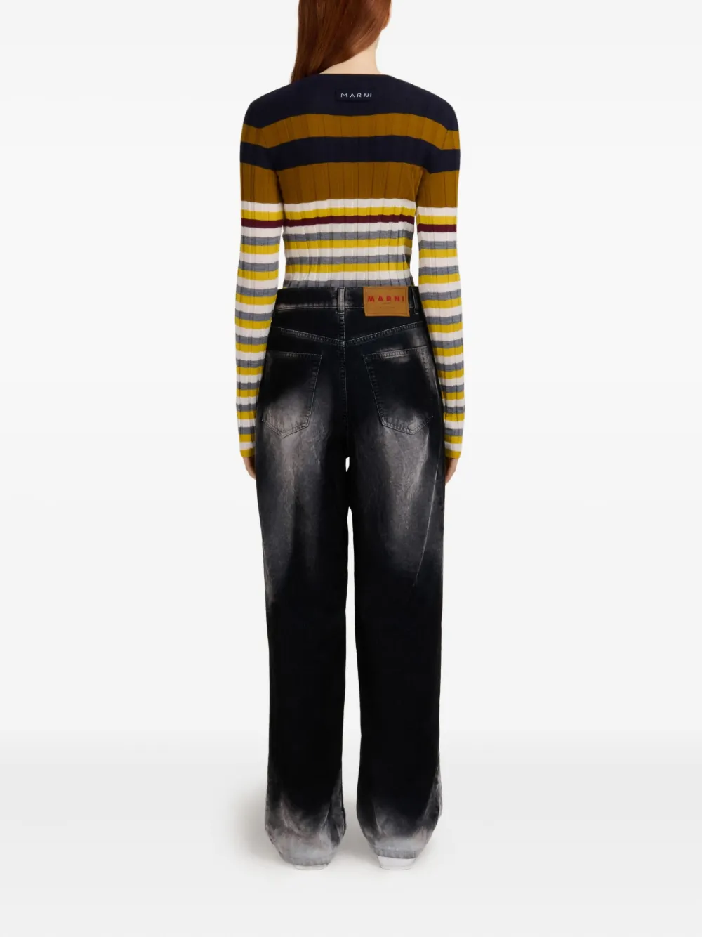 Marni Jeans met wijde pijpen Zwart