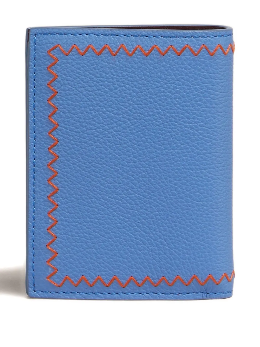 Marni Leren portemonnee met stikseldetail Blauw