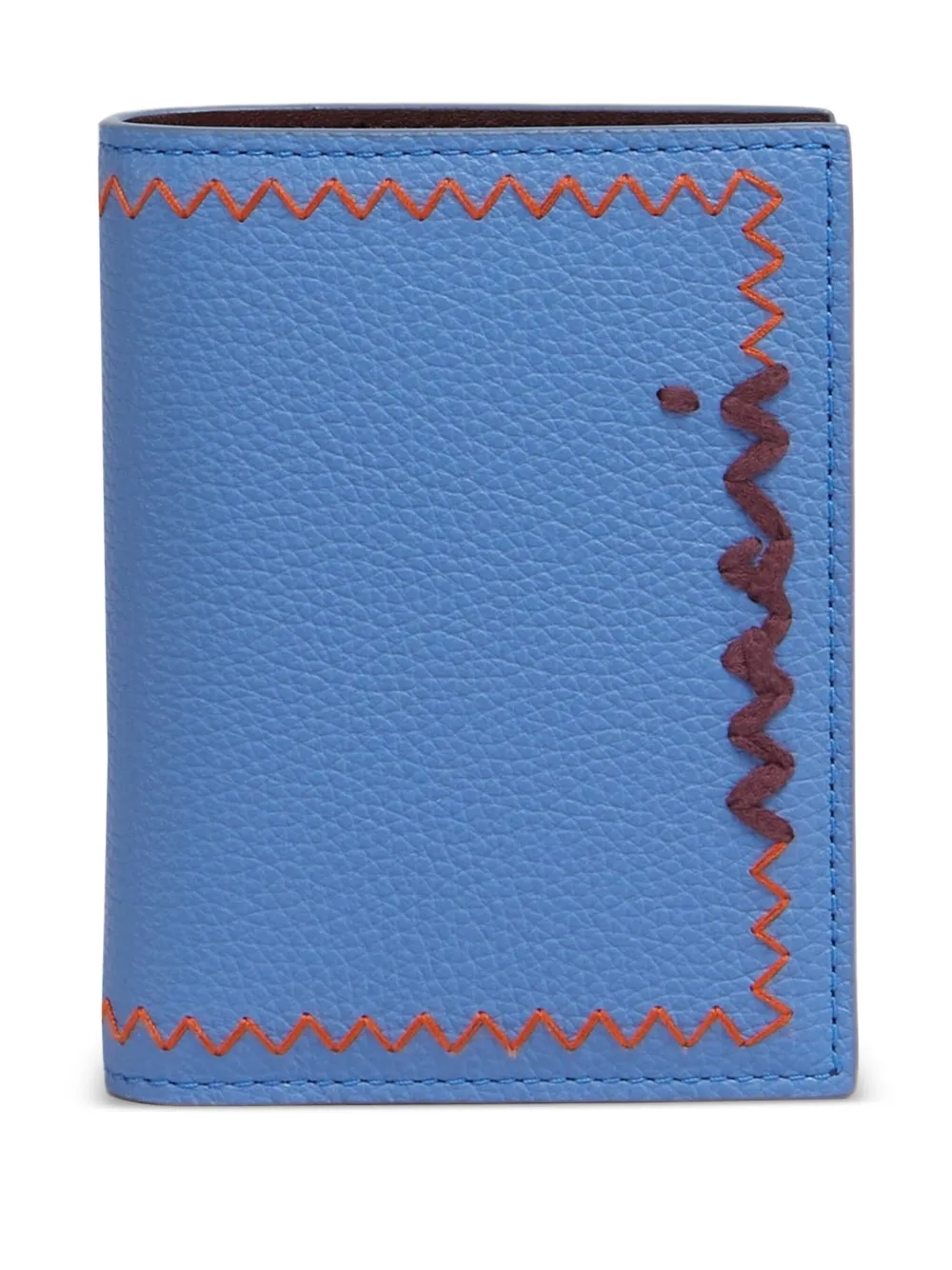 stitched-detail leather wallet