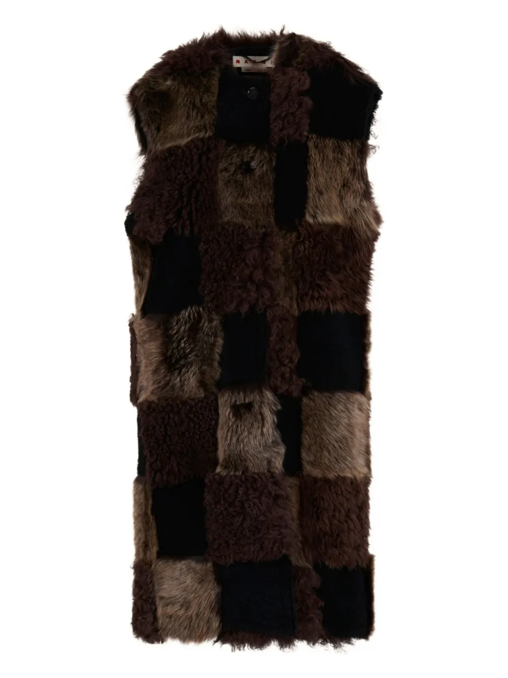 Marni chaleco con diseño patchwork | marrón | Image 1