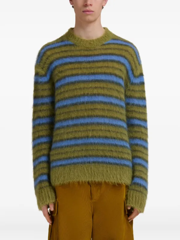 Marni Striped Sweater | Green | FARFETCH JO