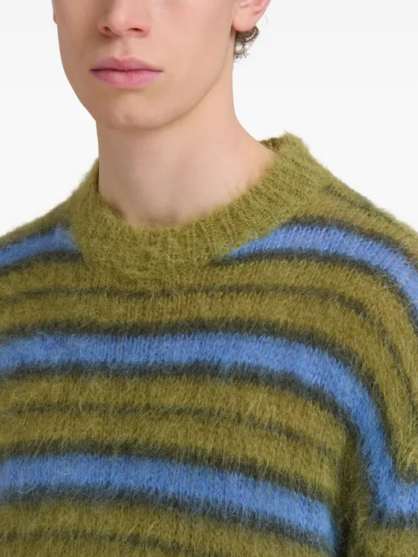 Marni Striped Sweater | Green | FARFETCH JO
