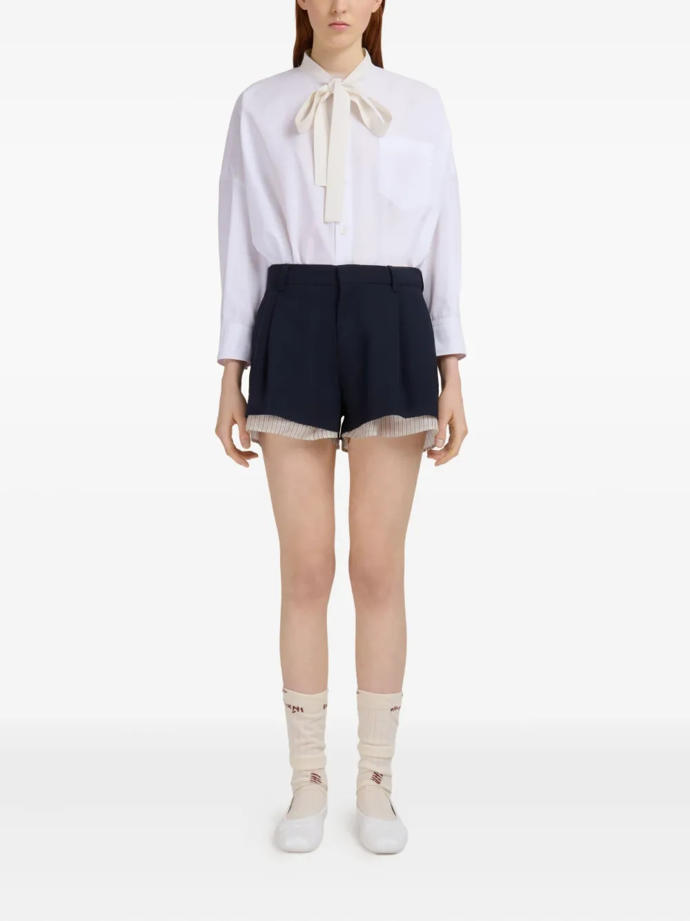 Marni layered pleated shorts | Short Shorts | Image 2
