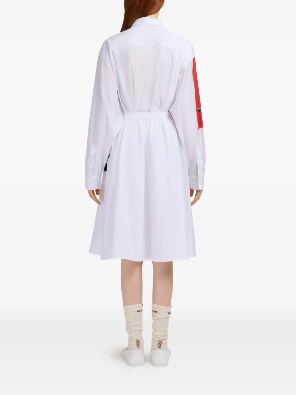 Marni Midi-rok met patchwork Wit