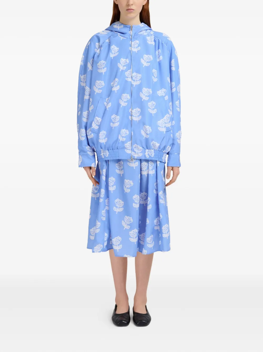 Marni floral-print zip-up jacket | Oversized Jackets | Image 2