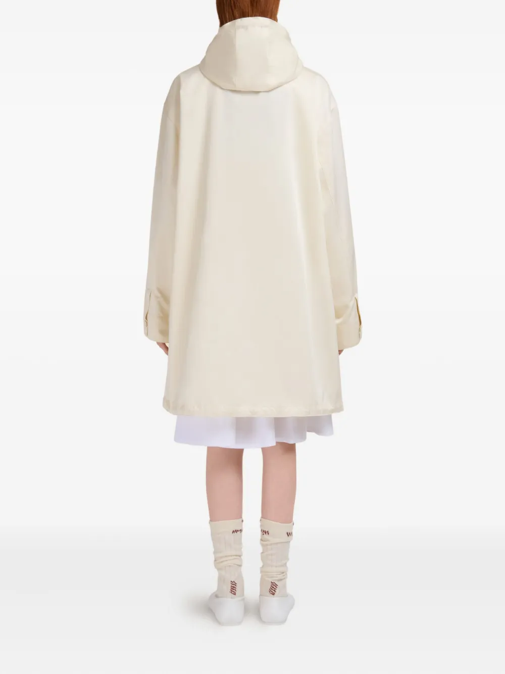 Marni Parka met capuchon en patchwork Wit