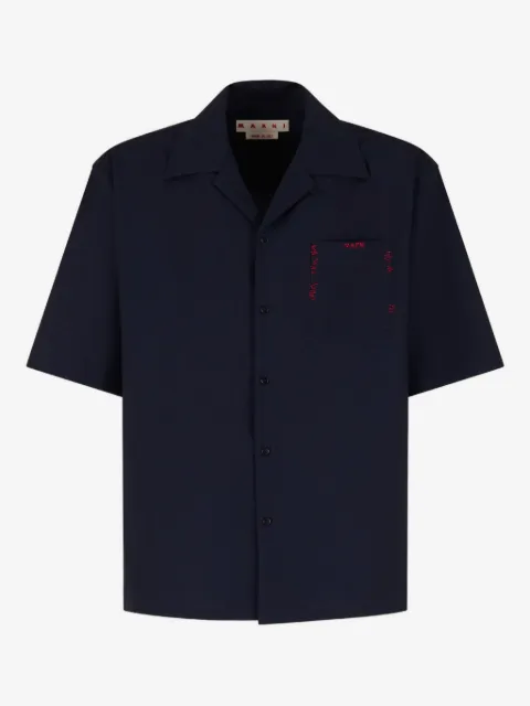 Marni Camicia ricamata a maniche corte