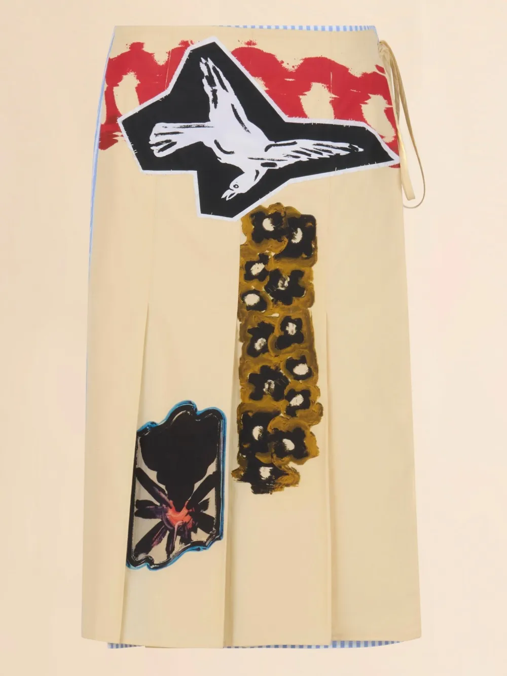 Marni Set in cotone con gonna e stampa grafica - Toni neutri