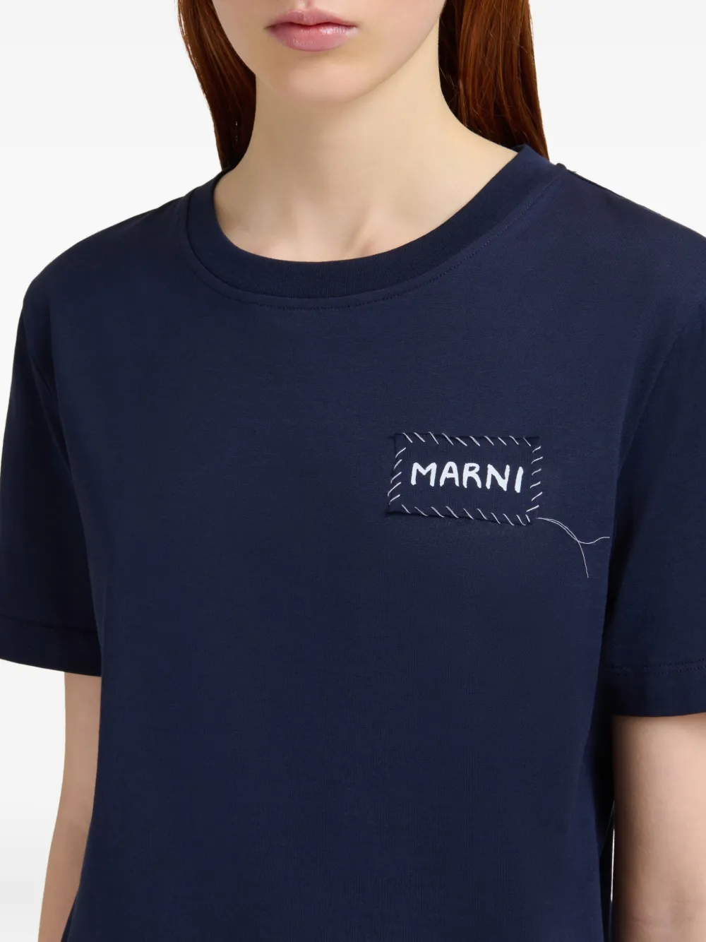 Marni T-shirt met logoprint Blauw
