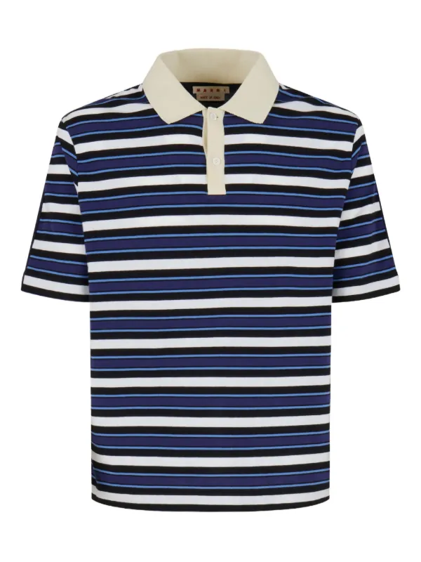 トップス Marni Logo Stripe Polo Shirt Marni Striped Polo Shirt | Brown | FARFETCH