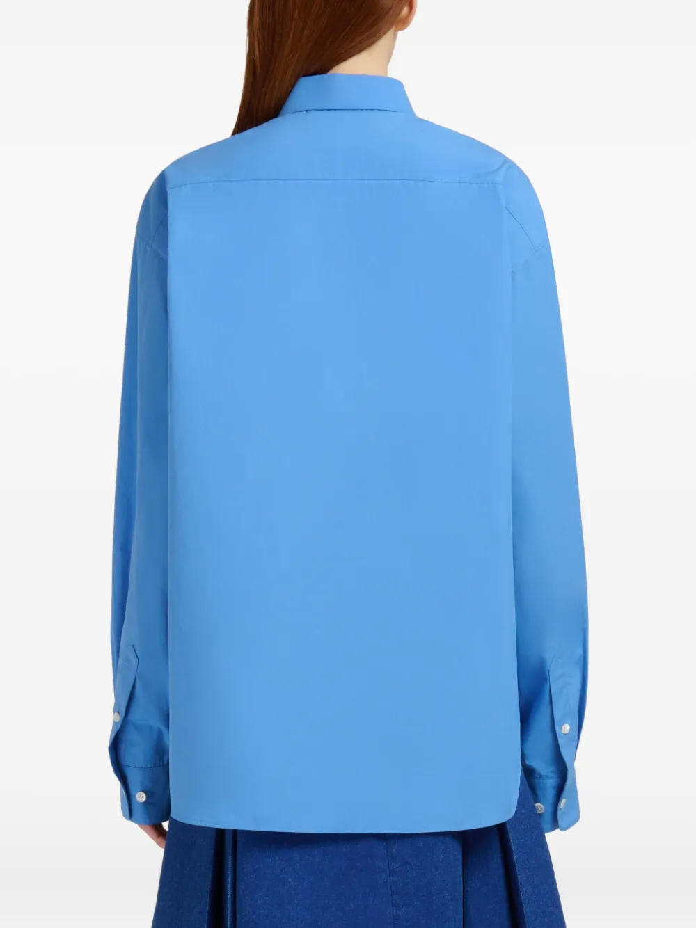 Marni Button-up blouse met lange mouwen Blauw