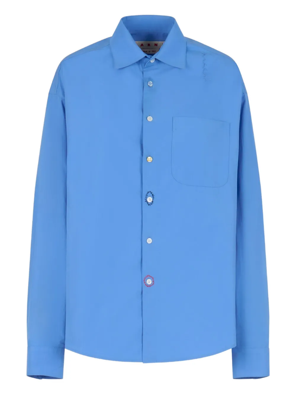 Marni button-up long-sleeve shirt | Blue | Image 1