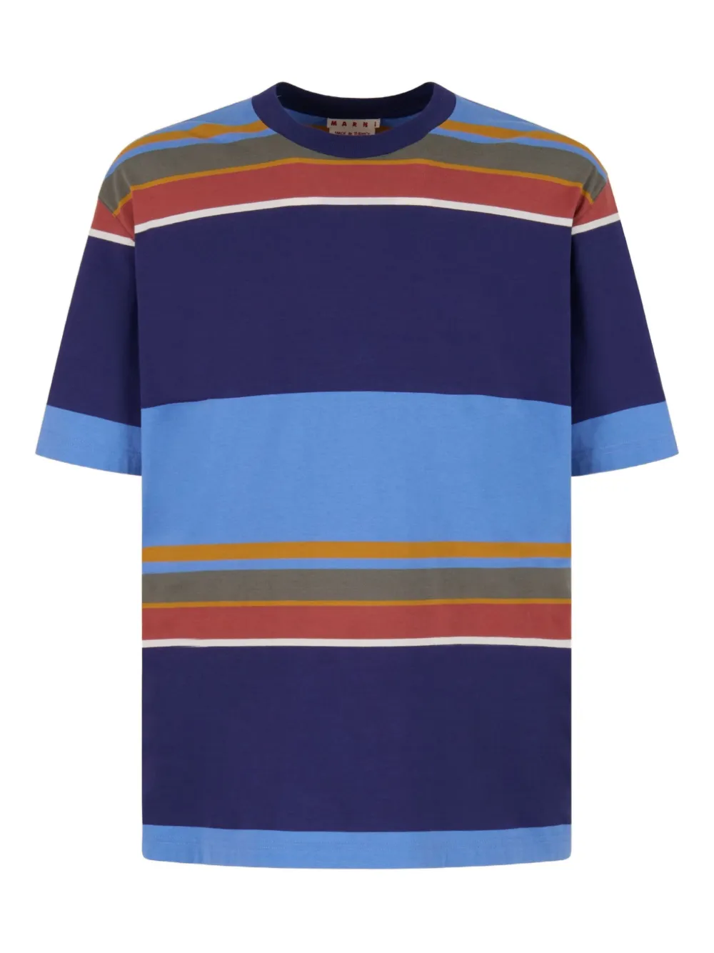 Marni T-shirt in cotone a righe | blu | Image 1