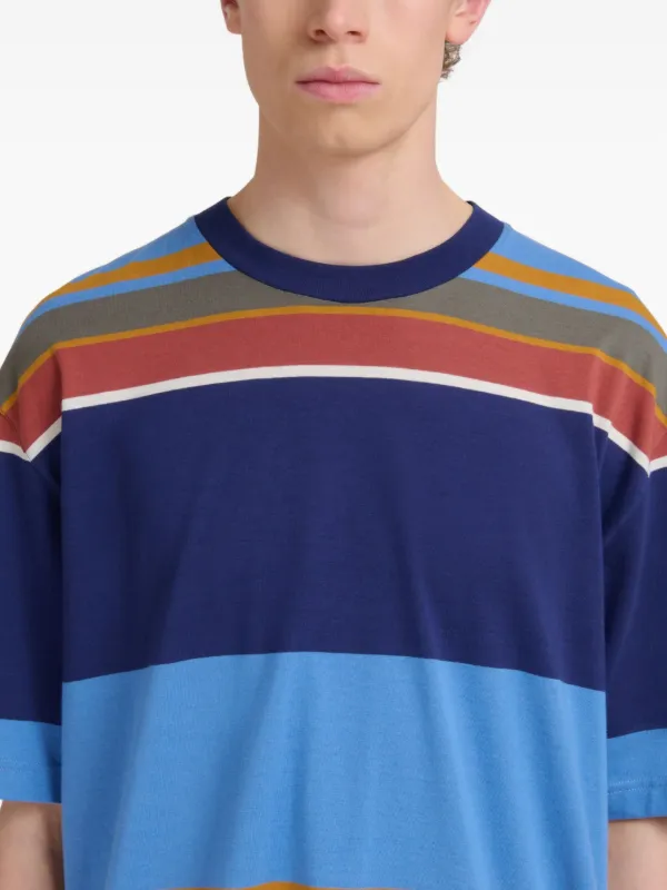 Marni Striped Cotton t-shirt | Blue | FARFETCH