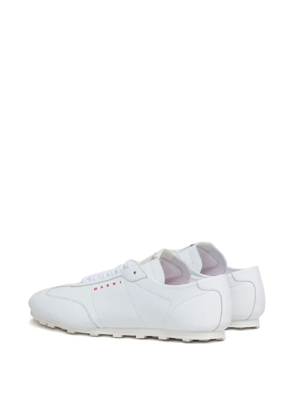 Marni leather lace-up sneakers White