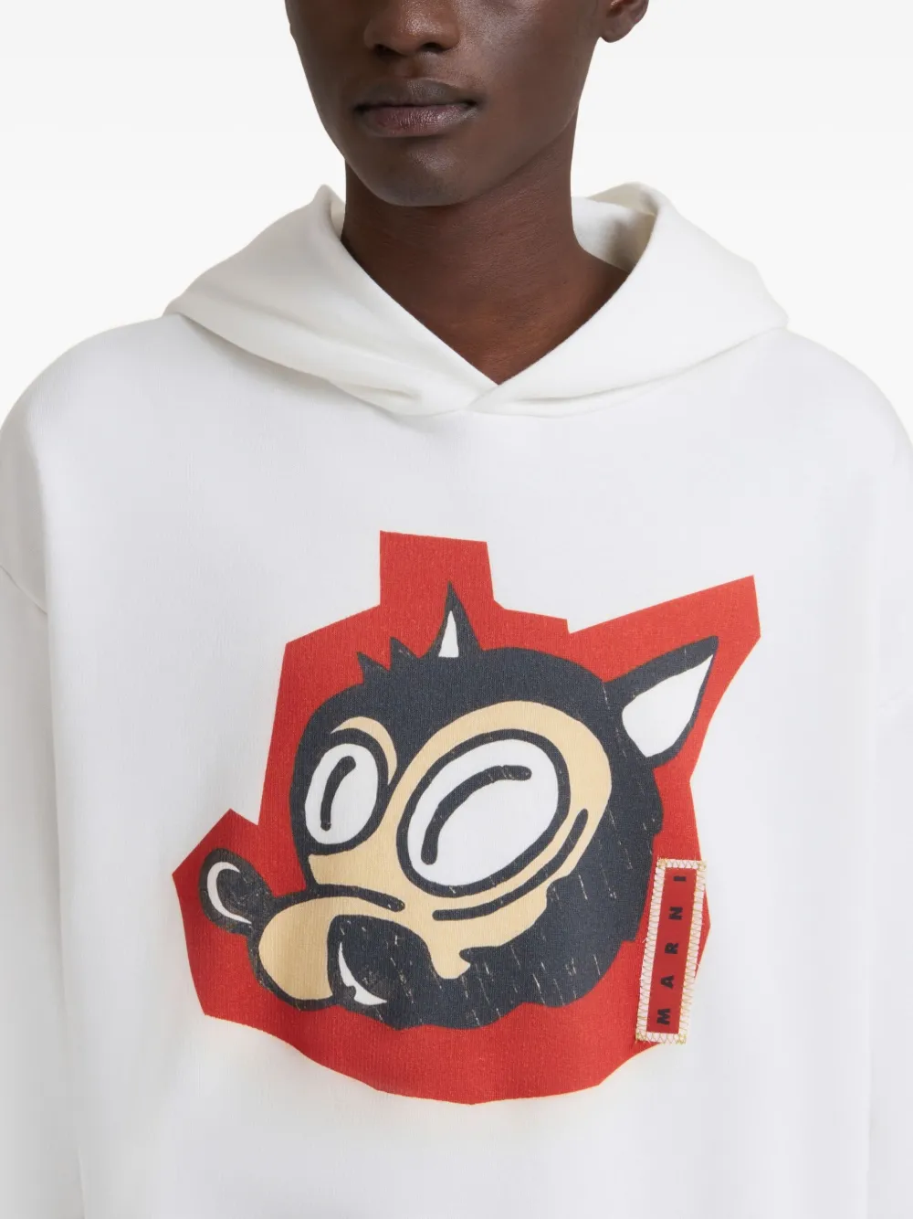 Marni Hoodie met print Wit