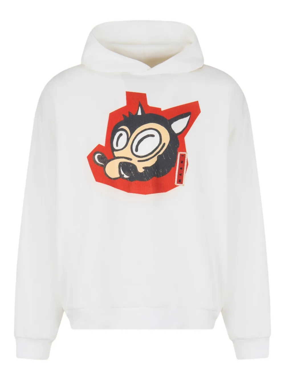 Marni Hoodie met print Wit