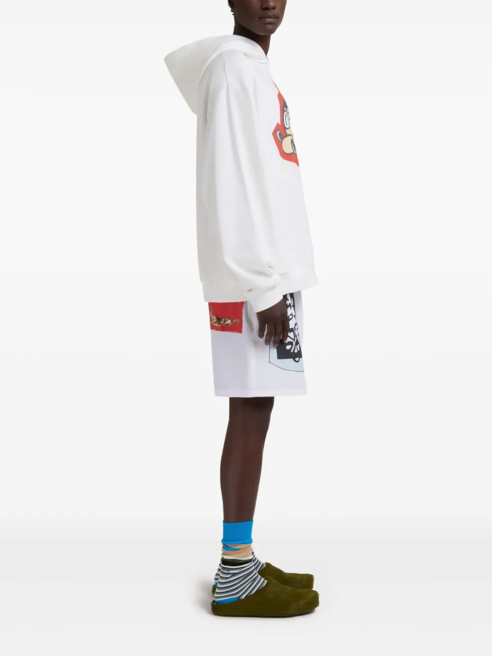 Marni Hoodie met print Wit
