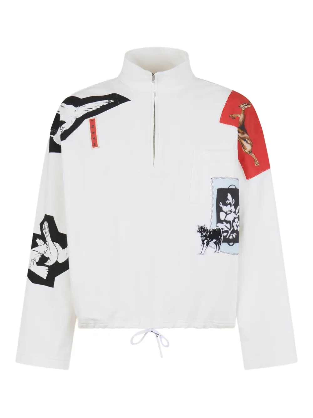 Marni Trui met grafische print Wit