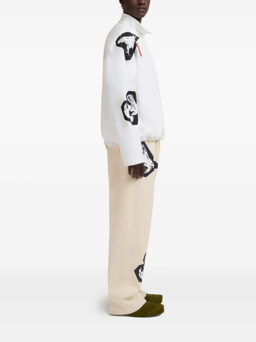 Marni Trui met grafische print Wit