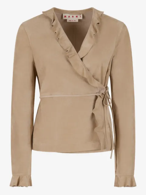 Marni ruffled wrap jacket