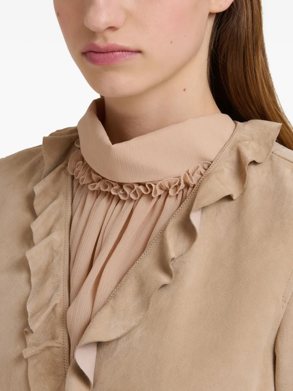 Marni Wikkeljack met ruches Beige