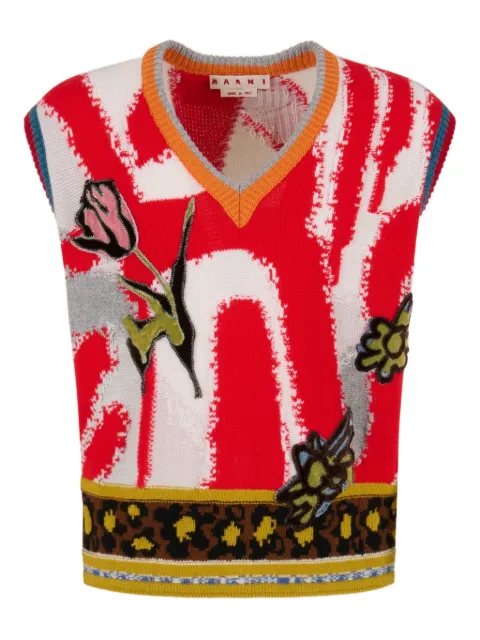 Marni intarsia-knit sleeveless sweater