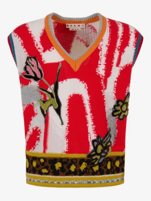 Marni intarsia-knit sleeveless sweater