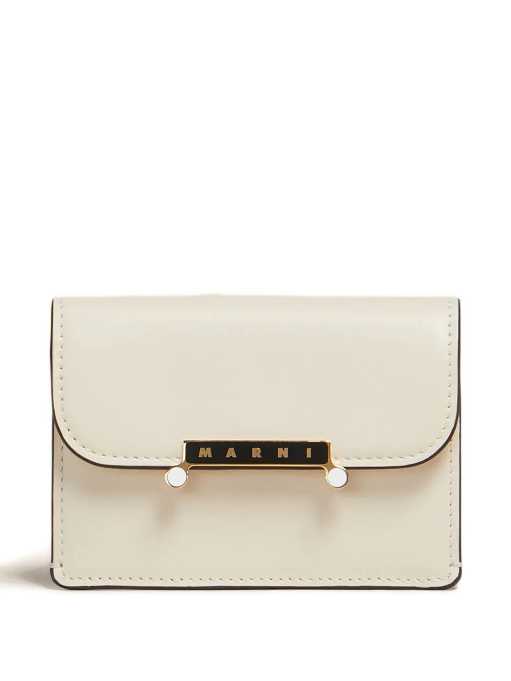 Marni Leather Envelope Flap Wallet In Animal Print