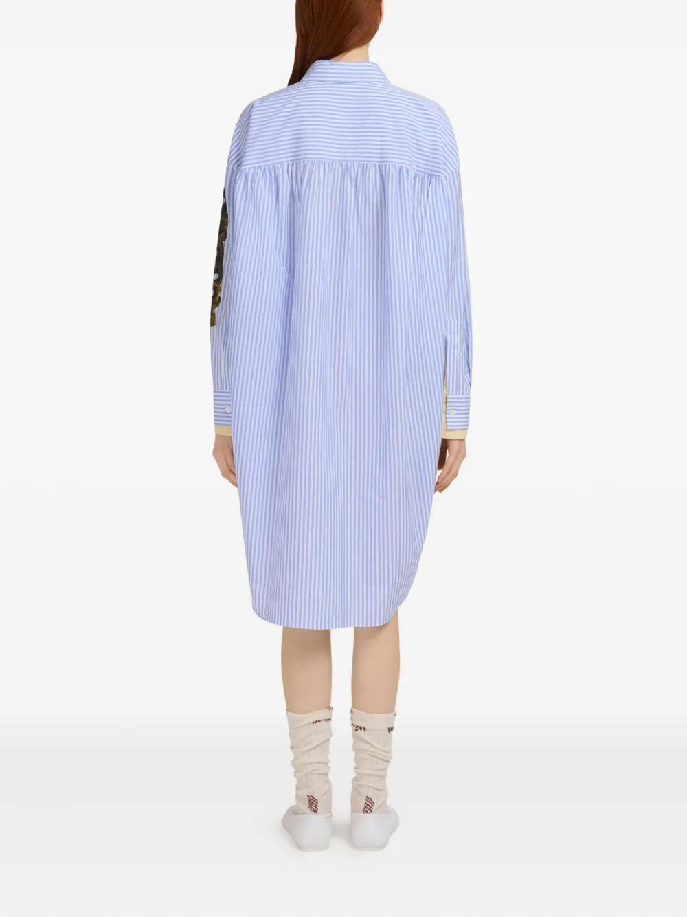 Marni Blousejurk met grafische patches Blauw
