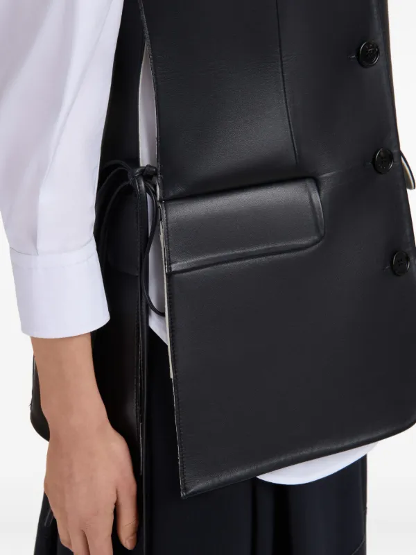 新品未使用　マルニ　レザーベスト Marni レザーベスト | ブラック | FARFETCH JP