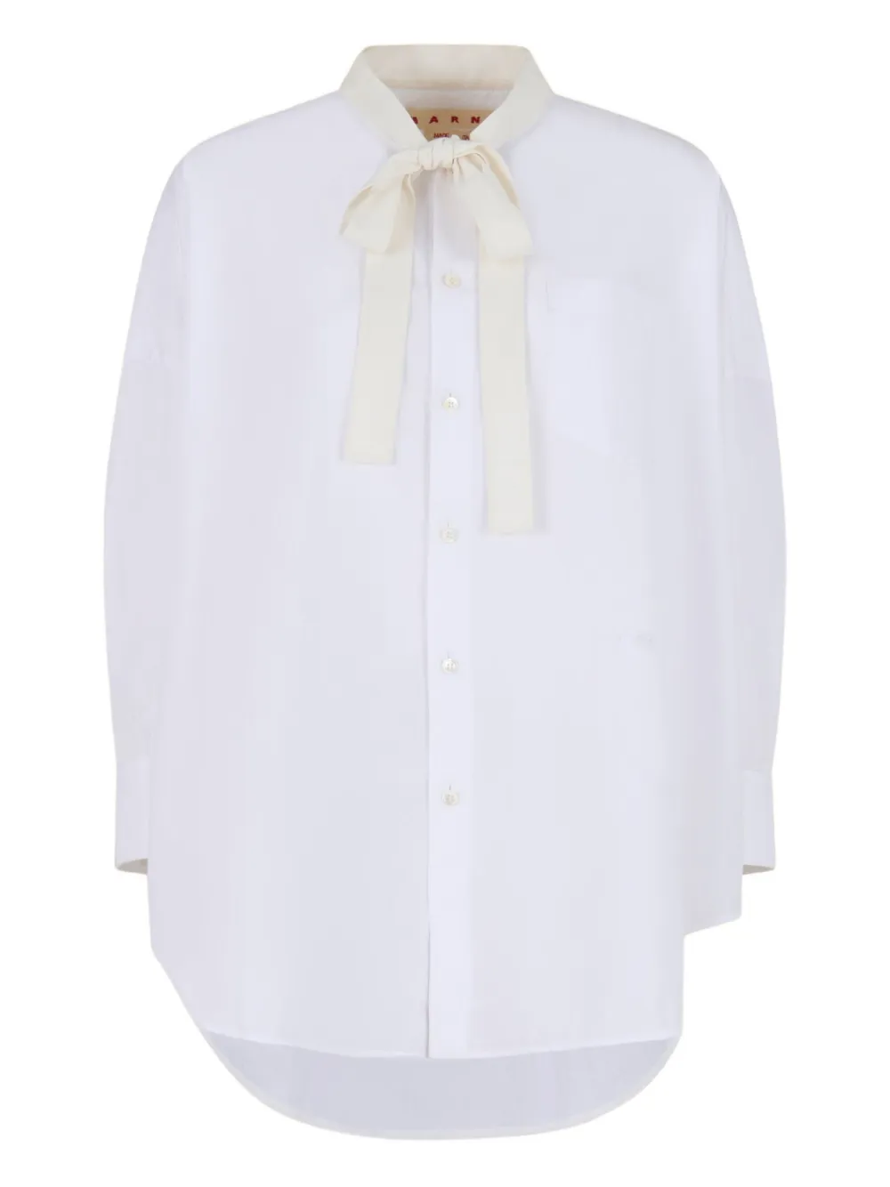Marni camisa con detalle de moño | blanco | Image 1