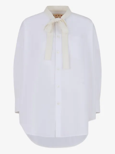 Marni  蝴蝶结府绸衬衫