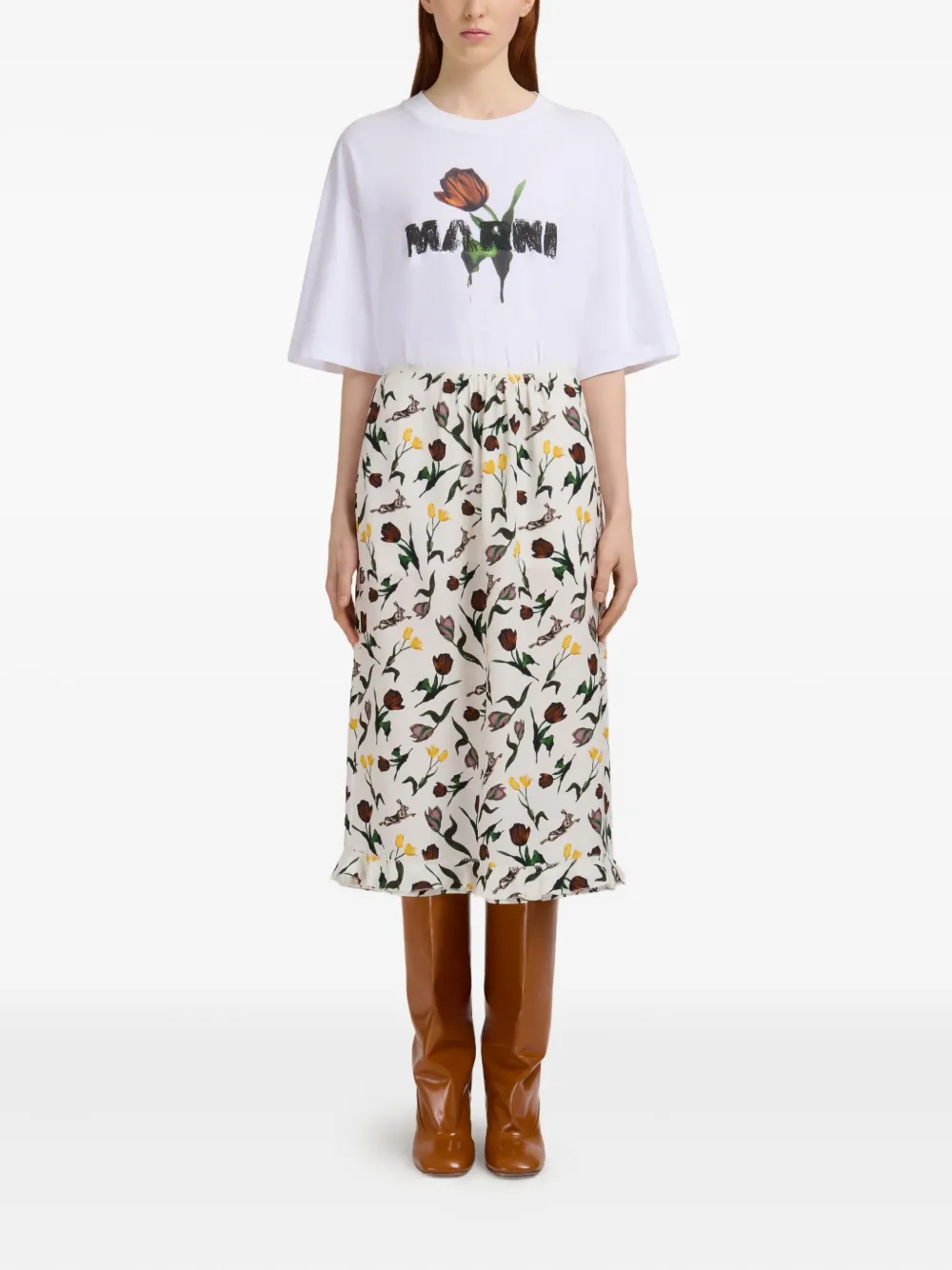 Marni floral-print midi skirt | Faldas rectas | Image 2