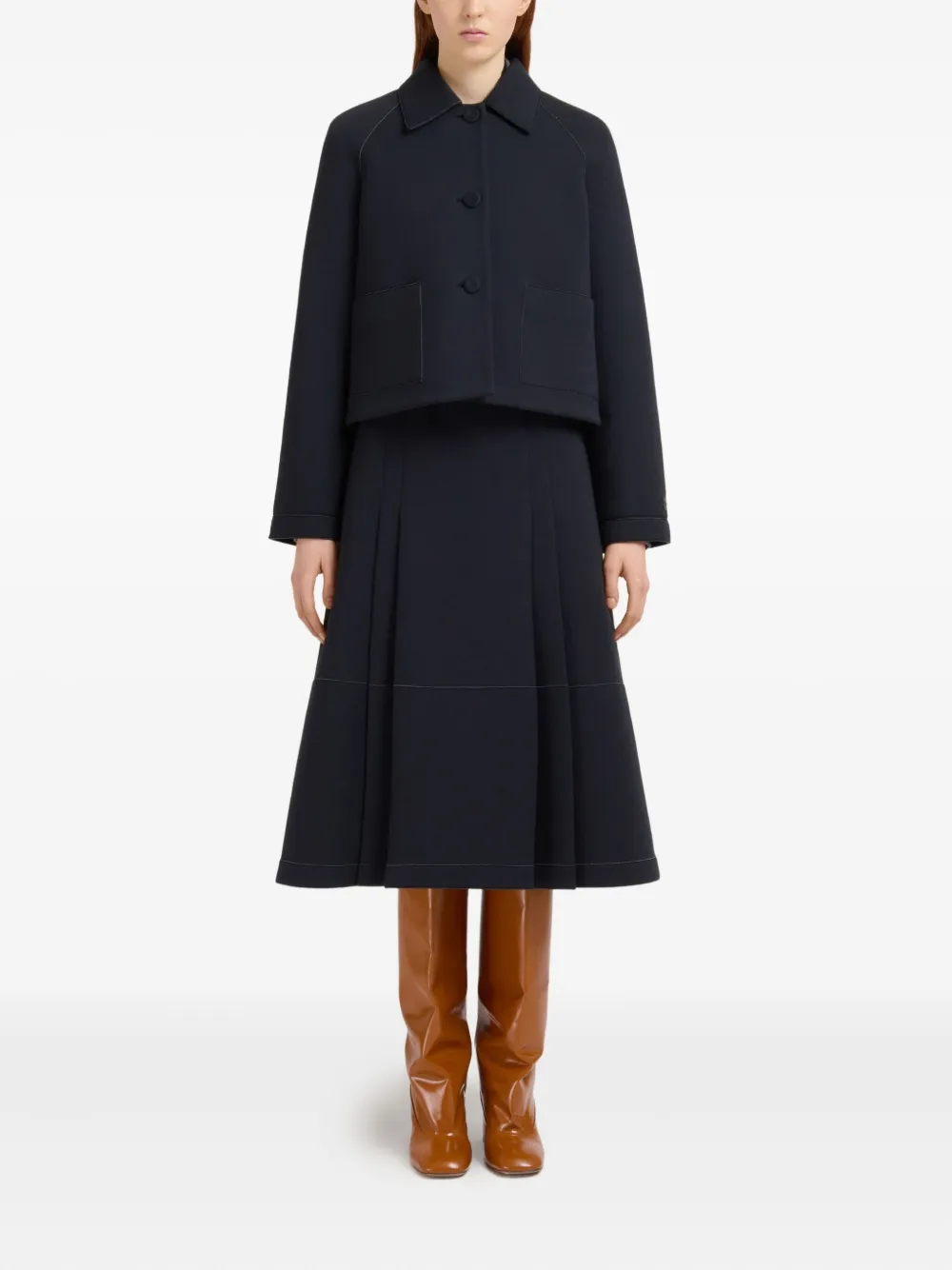 Marni Button-up jack Zwart